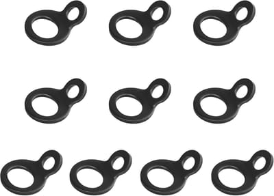 Lashing strap anchors - Tie-down rings - Cargo securing - Corrosion resistant - 10 pieces - Black