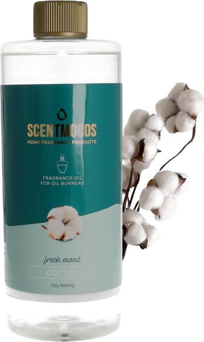 Scentmoods Katoen Geurolie - Geurolie Voor Oliebrander - Etherische Olie - Essentiele Olie - Etherische Olien - 750ml