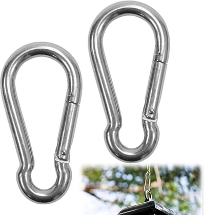 Grote Karabijnhaken - Stalen Gespen - Veilig Bevestigen - Hoge Draagkracht - 12 x 140 mm - Zilver