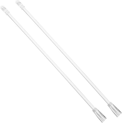 Gordijnstok Vervanging - Toverstaf Set - Jaloezieën Bediening - Universele Compatibiliteit - 2 Stuks 38 cm - Transparant