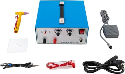 Puntlasapparaat - Metaal laspistool - Sieraden reparatie - Instelbaar vermogen - 500 W - Blauw
