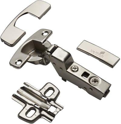 HETTICH Potscharnier SENSYS 8645i TH52 binnenaanslag 110° met geïntegreerde demper, afdekkappen en montageplaat (afstand 0 mm) van SOTECH