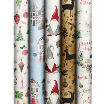 Stewo kerst cadeaupapier precious signs, formaat 70 x 200 cm, assorti