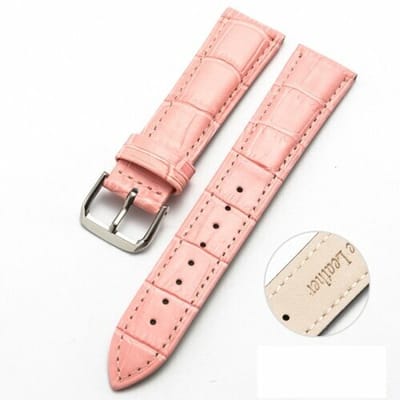 By Qubix - Geschikt voor Garmin bandje - Geschikt voor Garmin Venu 4 - 45mm - Crocodile leren bandje - Roze - Smartwatch bandje 22mm