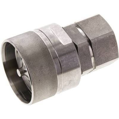 RVS DN 25 Hydraulische Koppeling Insteeknippel G 1 inch Binnendraad D M48 x 3