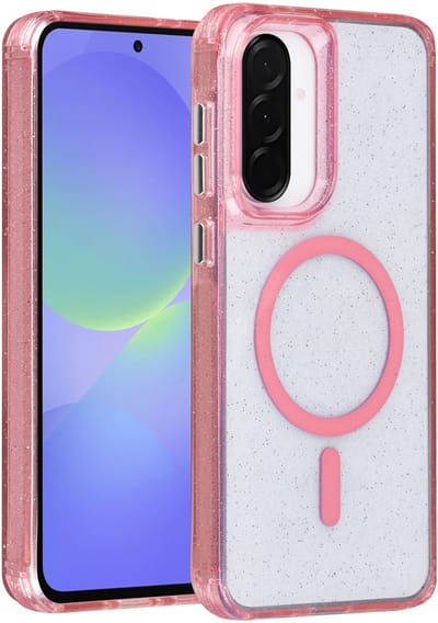 TUNIQ telefoonhoesje voor Samsung Galaxy A36 - MagSafe met glitter - Roze