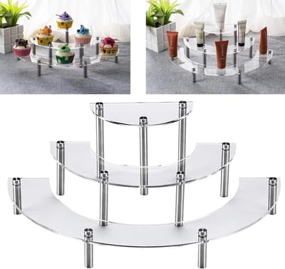 Acryl trappen display standaard make-uptafel organizer plastic opslag treden presentatiestandaard - geschikt voor Funko Pop figuren cupcake dessert cosmetica