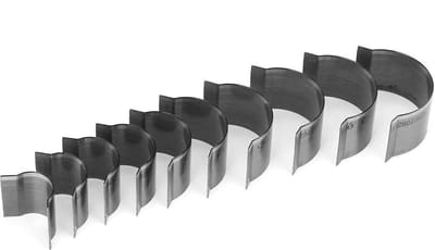 Dailygoods- Hoeksnijder Set 10 Stuks - Leer Snijgereedschap - Vierkante/Ronde/Zwaardstaart Vorm - Duurzaam/Ijzer - Handgemaakt/Voor Leerbewerking - Lederen Snijgereedschap