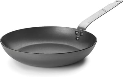 Koekenpan - Koekenpan met laag - Professioneel koken - Handgemaakt ijzer - 32 cm - Zwart