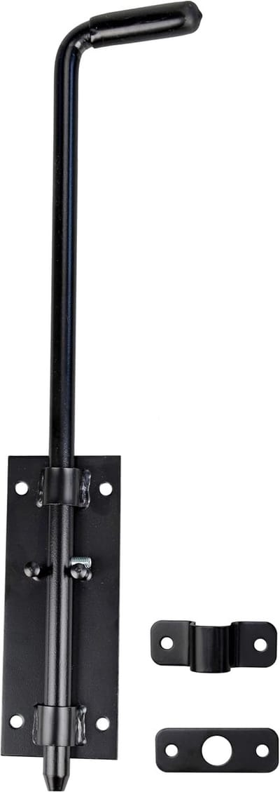 Deur Grendel - Slot Sluiting - Veilige Toegang - Robuuste Constructie - 420mm Lengte - Zwart