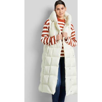 Bugatti Damen Gewatteerd vest met asymmetrisch silhouet
