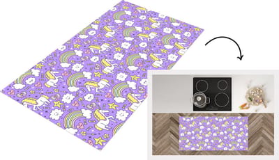 Keukenloper - Loper keuken - Unicorn - Patroon - Regenboog - Kind - 120x60 cm - Keukenloper vinyl
