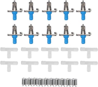 10 Stuks Automatische Konijnen Voeder- en Drinksystemen met Waternippels en Hangveren voor Dieren