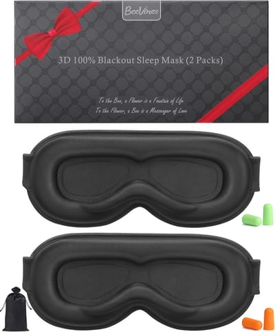 Verduisterend Slaapmasker Set van 2 - 3D Oogmaskers voor Comfortabel Slapen