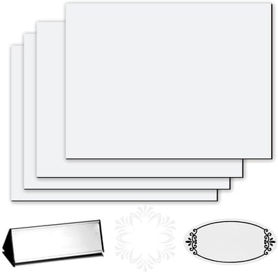 ABS Plastic Plaat voor Graveerwerk, 4 Stuks 30x20cm 1.3mm, Geschikt voor Lasergraveren, DIY Projecten en Naamplaatjes