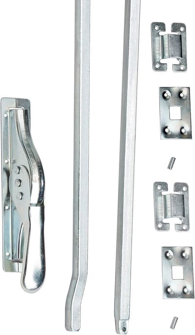 Set Deurvastzetters met Stangen, Verstelbaar tot 2140 mm, Zilverkleurig