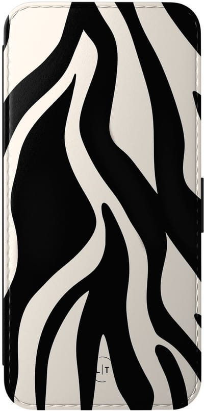 Leuke Telefoonhoesjes - Hoesje geschikt voor Samsung Galaxy A56 bookcase leer - Zebra - Zebra - Wallet Case met pasjeshouder - Print / Illustratie - Zwart