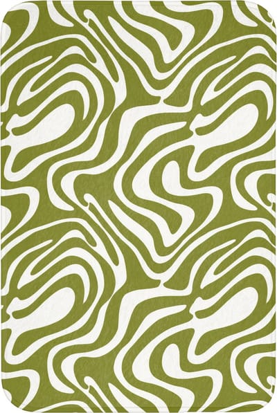 Badmat 60x90 cm - Antislip - Lijnpatroon - Groen - Organisch - Badmatten voor badkamer - Badkamermat - Douchemat - Badkamer mat