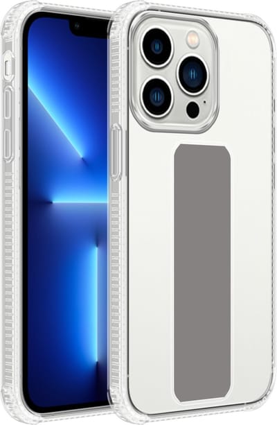 Cadorabo Hoesje geschikt voor Apple iPhone 11 PRO in GRIJS - Beschermhoes gemaakt van flexibel TPU silicone Cover Case met houder en standfunctie