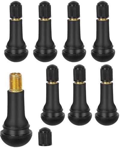 EXCITAT 8 stuks rubberen ventielen - Zwarte ventielen voor autobanden - Rubberen ventielen voor auto's - Velgventielen - Clip-on type - Geschikt voor alle auto's en motoren