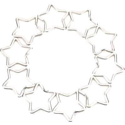 10pcs Métal Porte-clés Anneau Crochet Connecteur Outil de Fabrication de Bijoux DIY Décoration de Sac à Main Étoile white