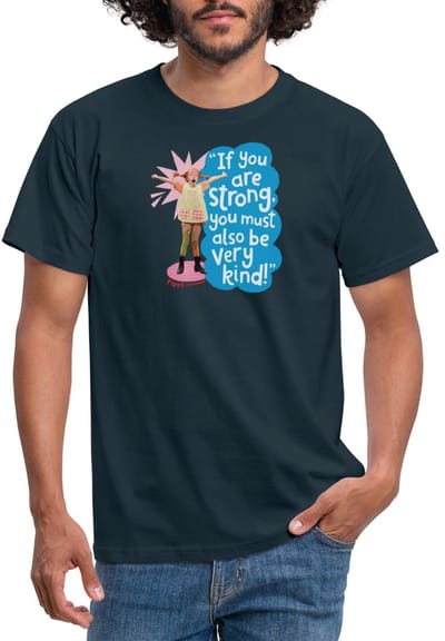 Pippi Langkous Gestrekte Pippi Met Spreuk T-Shirt Heren