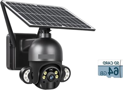 Zonnecamera Buiten - Beveiligingscamera Wifi - Woning Beveiligen - 4G Simkaart Compatibel - 4MP Resolutie - Zwart