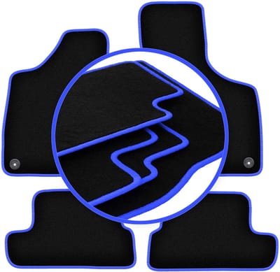 CARLUX-BLUE automatten voor: Audi TT II 8J cabriolet, roadster, coupé (2006-2014)