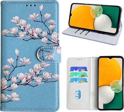 Hoesje geschikt voor Samsung Galaxy A13 5G Bookcase met blossom bloemen print