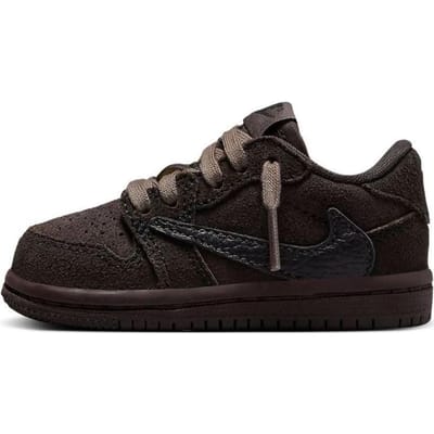 Travis Scott x Air Jordan 1 Retro Low OG SP TD Velvet Brown Baby Sneakers Donker-Mokka Zwart DO5441-202 23.5
