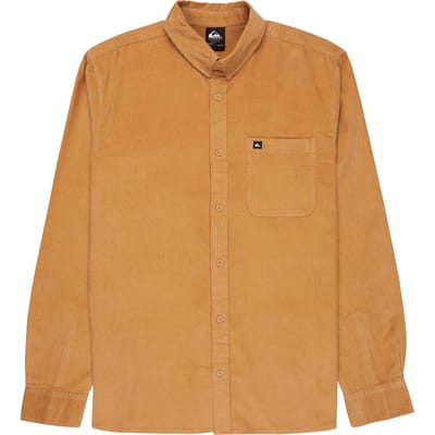 Quiksilver Smoke Trail Cord Overhemd Met Lange Mouwen Bruin M Man