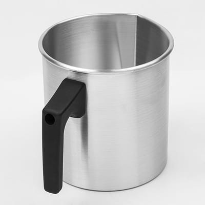 Wax Smeltpot - Kaarsen Gieten - Ambachtelijk Maken - Anti-Scald Handvat - 1.2 Liter - Zilver