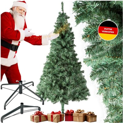 tectake® Kunstkerstboom - Levensecht met flexibele takken - Volumineus - Stabiel en eenvoudig te monteren - Kunstkerstboom als kerstversiering - 180cm - 533 takken - Groen