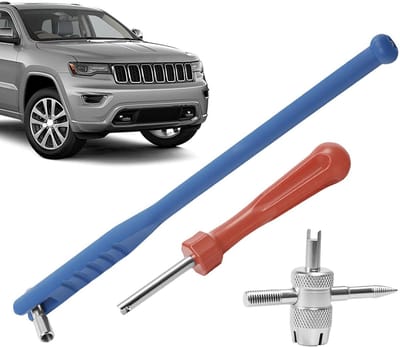 Klepsteel Gereedschap - Ventiel Reparatie - Band Onderhoud - Metalen Constructie - Compact Ontwerp - Enkele Kleur