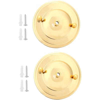 2 STUKS IJzeren Plafondlamp Kap Haak Kroonluchter Plaat Houder Decoratie DIY Fitting Accessoire Goud goud