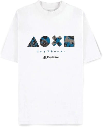 PlayStation - Icons Japan (Loose Fit) Heren Tshirt - S - Wit
