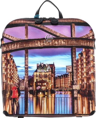 Gabs Leren Vrije tijd rugzak Rugzak Brigitte TG Trip Pelle + Bull Backpack Golden Kleurrijke