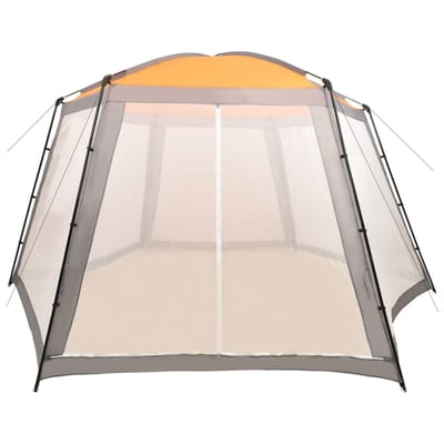 vidaXL - Zwembadtent - 660x580x250 - cm - stof - grijs