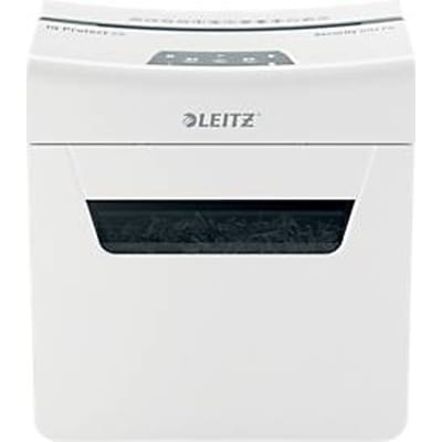 Leitz IQ 3M Protect Premium papiervernietiger P5, micro cut 2 x 15 mm, 10 l, snijcapaciteit van 3 vellen, anti-papierstoringstechnologie, wit