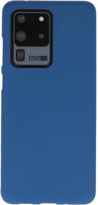 Bestcases Color Telefoonhoesje - Backcover Hoesje - Siliconen Case Back Cover Geschikt voor Samsung Galaxy S20 Ultra - Navy