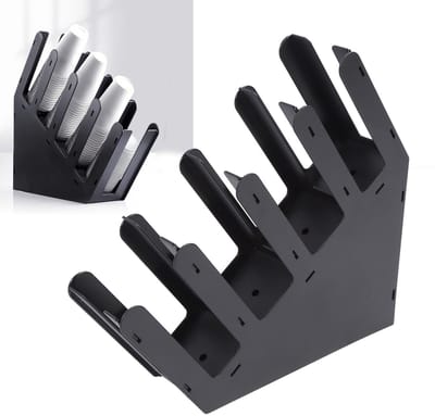 Dailygoods- Papieren Dispenser Acryl - Koffiemok/Dekselorganizer - 4 Compartimenten - Robuust/Krasbestendig - Set van 9 Delen - Voor Keuken/Restaurant - Bekerdispenser