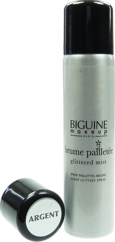 BIGUINE Glitzer Silber Körper Haar Spray 75ml Verzorging Cosmetica Make-up