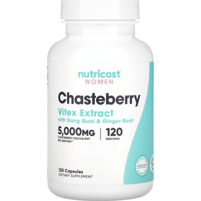 Nutricost, pour femmes, avec gattilier, racine d'angélique et racine de gingembre, 5 000 mg, 120 gélules