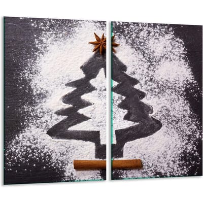 TMK ArtDeko - Glazen Snijplank - 30x52cm - Complete Set - Feestdagen