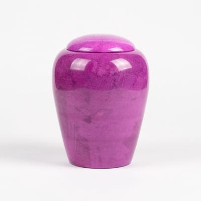 Natuursteen Urn Groot 3,5 liter Paars Roze - Urn voor Menselijke As - Crematie Urn voor As Volwassenen