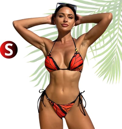 Livano Bikini Dames - Meisjes Bikini - Badpak - Push Up - Vrouwen Badkleding - Zwemmen - Sexy Set - Top & Broekje - Rood - Maat S