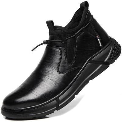 Mode Veiligheidsschoenen Heren Werk Stalen Neuzen Mannelijke Onverwoestbare Beschermschoenen Puncture-Proof Veiligheidsschoeisel Werklaarzen 40 black
