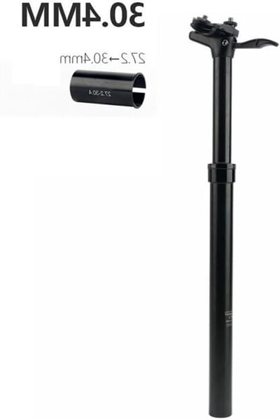 Luchtdruk Zadelpen - Verstelbare Fietszadelpen - Comfortabel Fietsen - Handmatige Hoogteverstelling - 31.6mm - Zwart