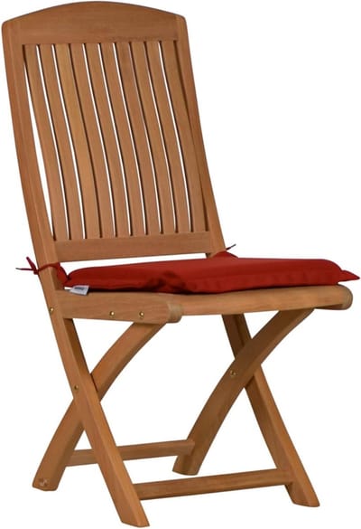 Zitkussen Tuinstoel - Buitenstoel Kussen - Comfortabel Zitten - Vormvaste Schuimkern - 40 x 35 cm - Bordeauxrood