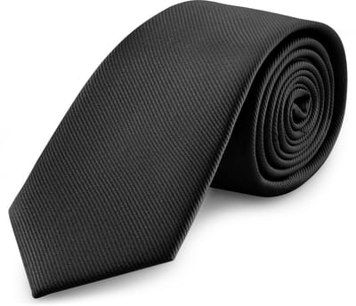 Zwarte Grosgrain Stropdas van 8 cm